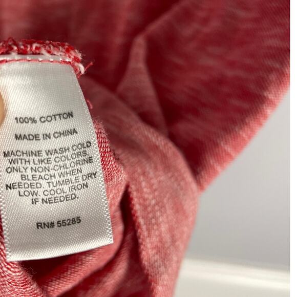 Express, Size Large, Red Spacedye Pique Polo, Textured, Cotton, Breathable, EUC - Picture 4 of 7